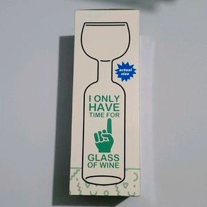 Big mouth inc wine bottle glass NWOT never opened